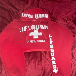 Santa Cruz Lifeguard cropped hoodie